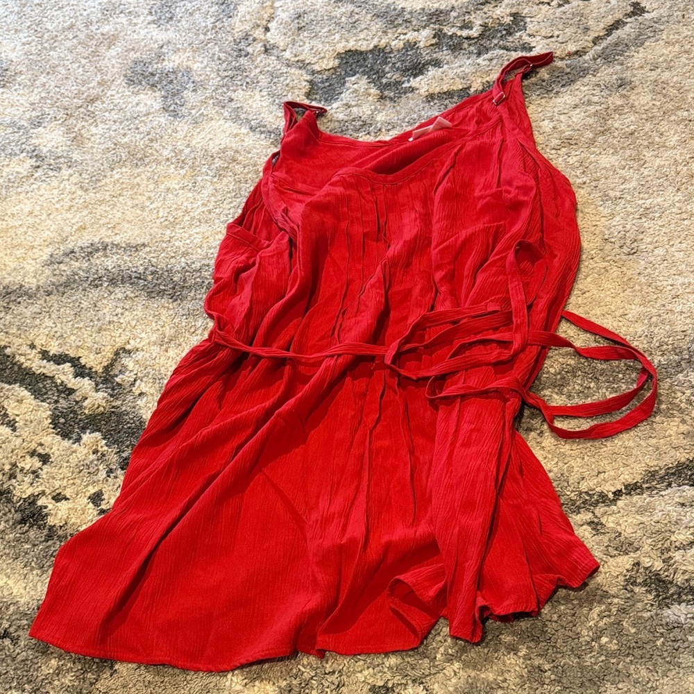 Red woven tank Isabel maternity NWT